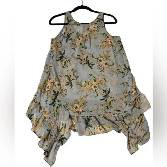 Anthropologie l Maeve Floral Sheer Tunic Small - Picture 3 of 9